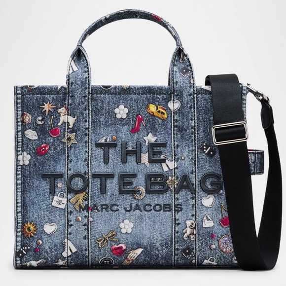 Marc Jacobs Handbags - Marc Jacobs The Trompe L'Oeil Trinket Canvas Medium Tote Bag NWT